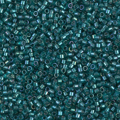 MIYUKI #11 DB 1769 - Sparkling Aqua Green Lined Teal AB - 5 gms