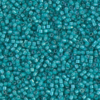MIYUKI #11 DB 1782 - White Lined Teal AB - 5 gms