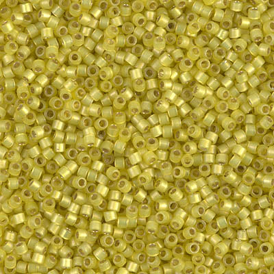 MIYUKI #11 DB 2187 - DURACOAT Silver Lined Semi Frosted Citron - 5 gms