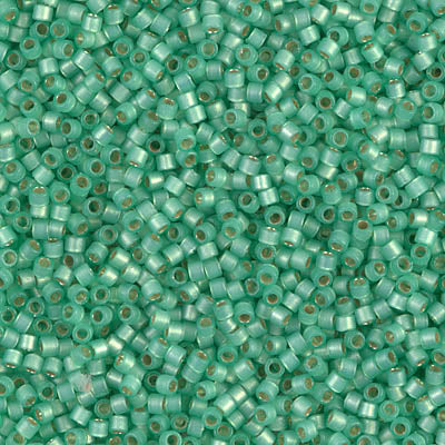 MIYUKI #11 DB 2188 - DURACOAT Silver Lined Semi Frosted Spearmint - 5 gms