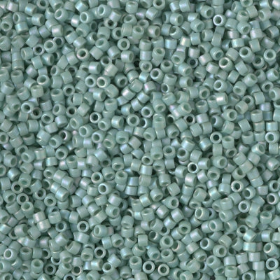 MIYUKI #11 DB 2313 - Frosted Opaque Glazed Rainbow Celadon - 5 gms