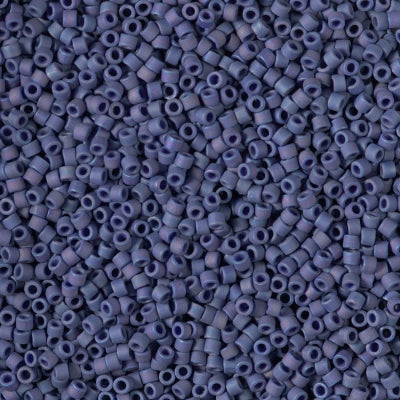 MIYUKI #11 DB 2319 - Frosted Opaque Glazed Rainbow Navy Blue - 5 gms