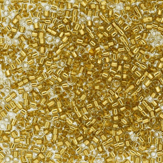 MIYUKI #11 DB 2525 - Gold Plate Lined Yellow - 5 gms