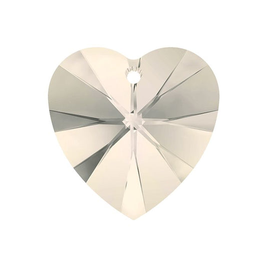Swarovski 6228 - 14mm - Heart Pendant - Silver Shade - Pack 2