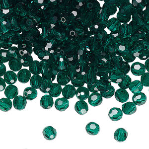 PRECIOSA 4mm Rounds - Emerald - 72 pcs ( 1/2 gross)
