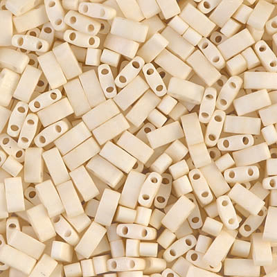 MIYUKI Half Tila Bead - HTL 2021 - Matte Opaque Cream - 10 gms