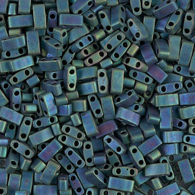 MIYUKI Half Tila Bead - HTL 2064 - Metallic Blue Green Iris - 10 gms