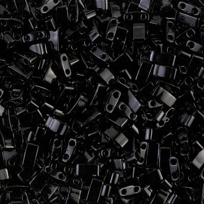 MIYUKI Half Tila Bead - HTL 401 - Black - 10 gms