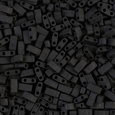 MIYUKI Half Tila Bead - HTL 401F - Matte Black - 10 gms