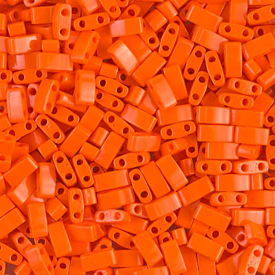 MIYUKI Half Tila Bead - HTL 406 - Opaque Orange - 10 gms