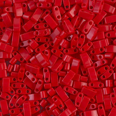 MIYUKI Half Tila Bead - HTL 408 - Opaque Red - 10 gms
