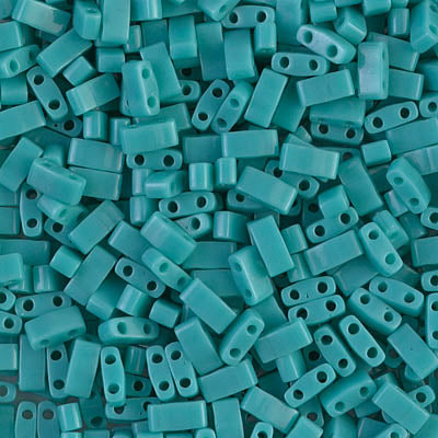 MIYUKI Half Tila Bead - HTL 412 - Opaque Turquoise Green - 10 gms