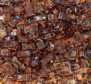 MIYUKI Half Tila Bead - HTL 4502 - Picasso Dark Topaz Transparent - 10 gms