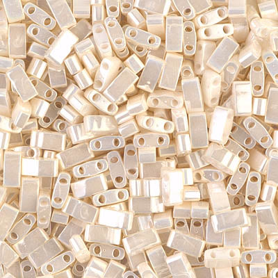 MIYUKI Half Tila Bead - HTL 592 - Antique Ivory Pearl Ceylon - 10 gms