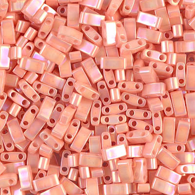 MIYUKI Half Tila Bead - HTL 596 - Semi Matte Opaque Salmon - 10 gms