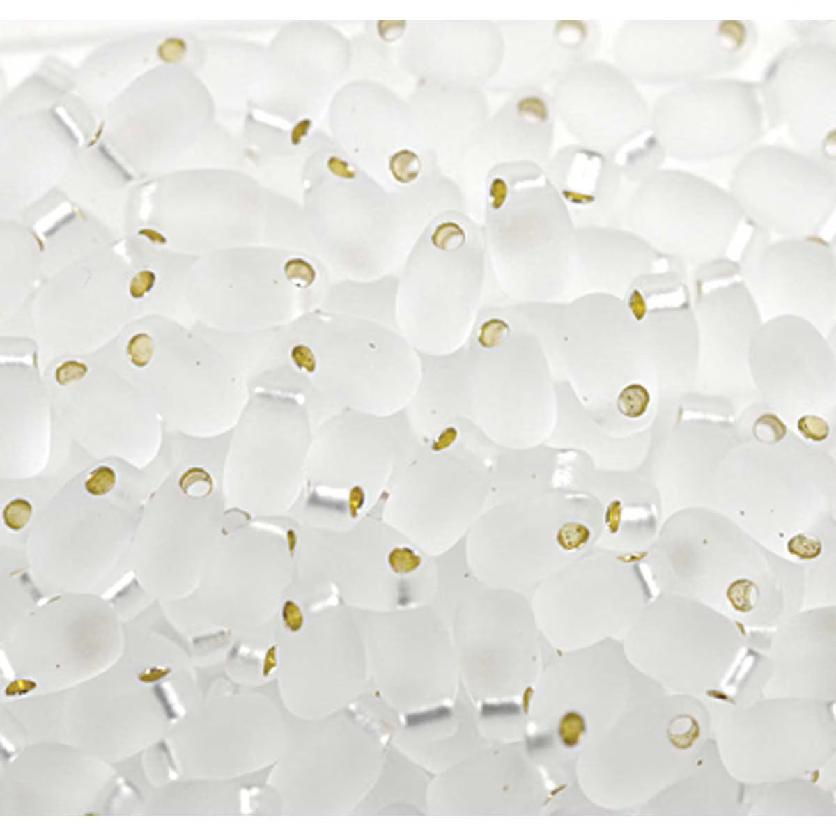 Miyuki Long Drops - 3 x 5.5mm - Matte Transparent Silver Lined Crystal