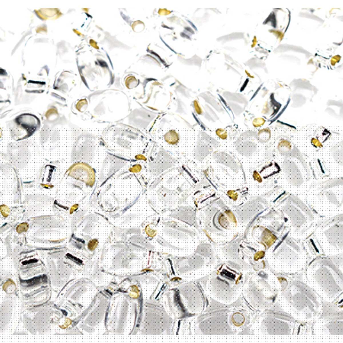 Miyuki Long Drops - 3 x 5.5mm - Silver Lined Crystal