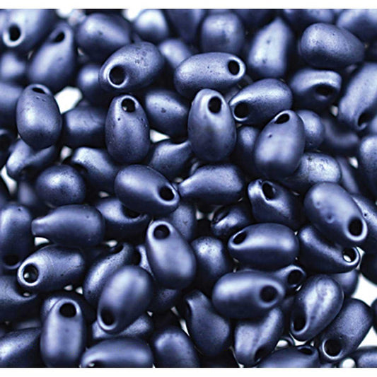 Miyuki Long Drops - 3 x 5.5mm - Matte Blue Grey