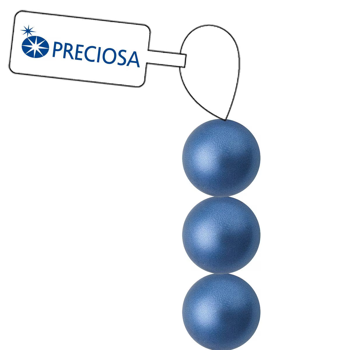 PRECIOSA 4mm Pearls - Blue - 1 Strand - 31 pcs