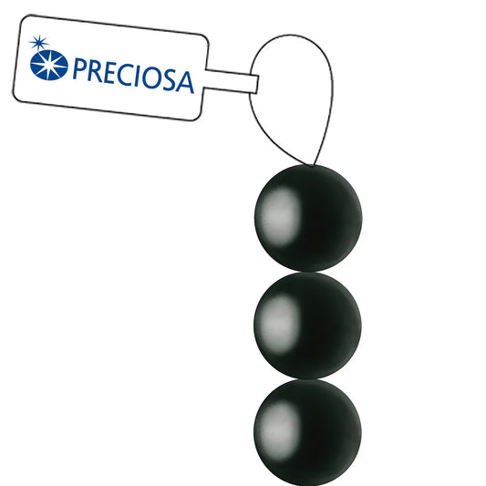 PRECIOSA 4mm Pearls - Magic Black - 1 Strand - 31 pcs