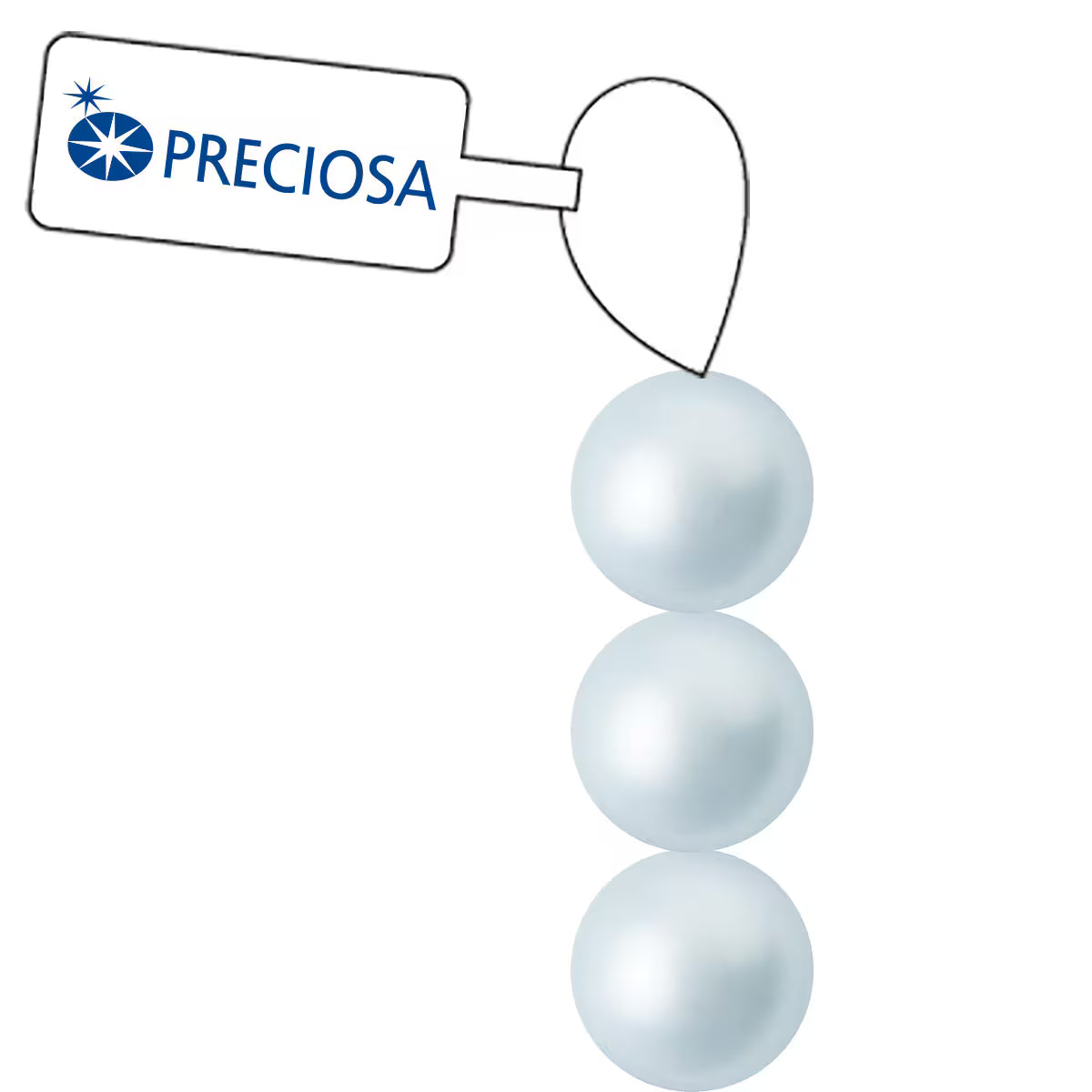 PRECIOSA 4mm Pearls - Light Blue - 1 Strand - 31 pcs