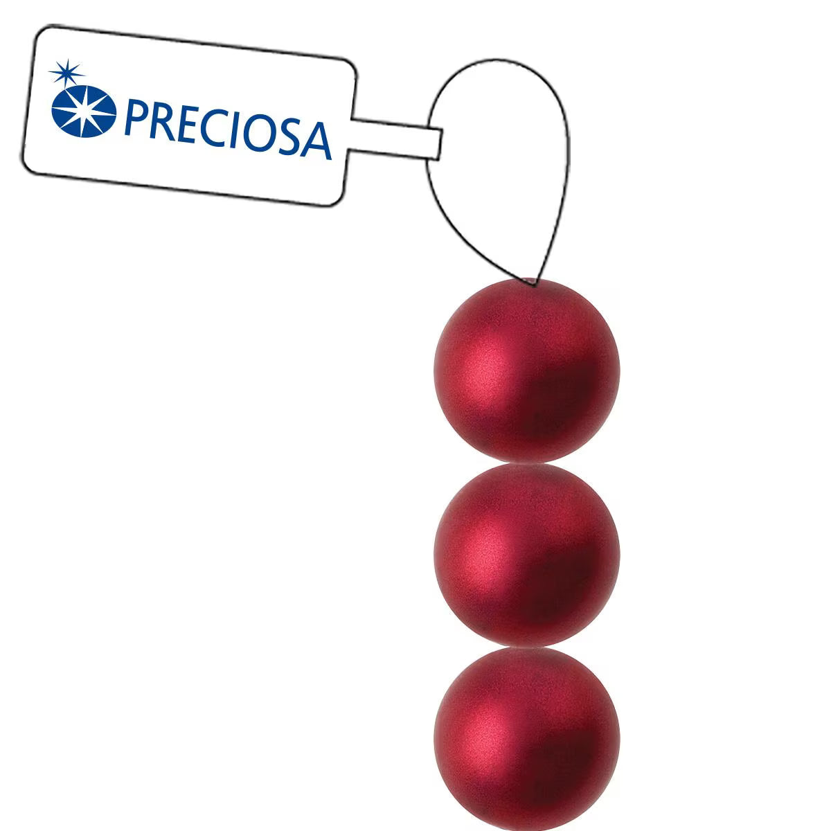 PRECIOSA 4mm Pearls - Bordeaux - 1 Strand - 31 pcs