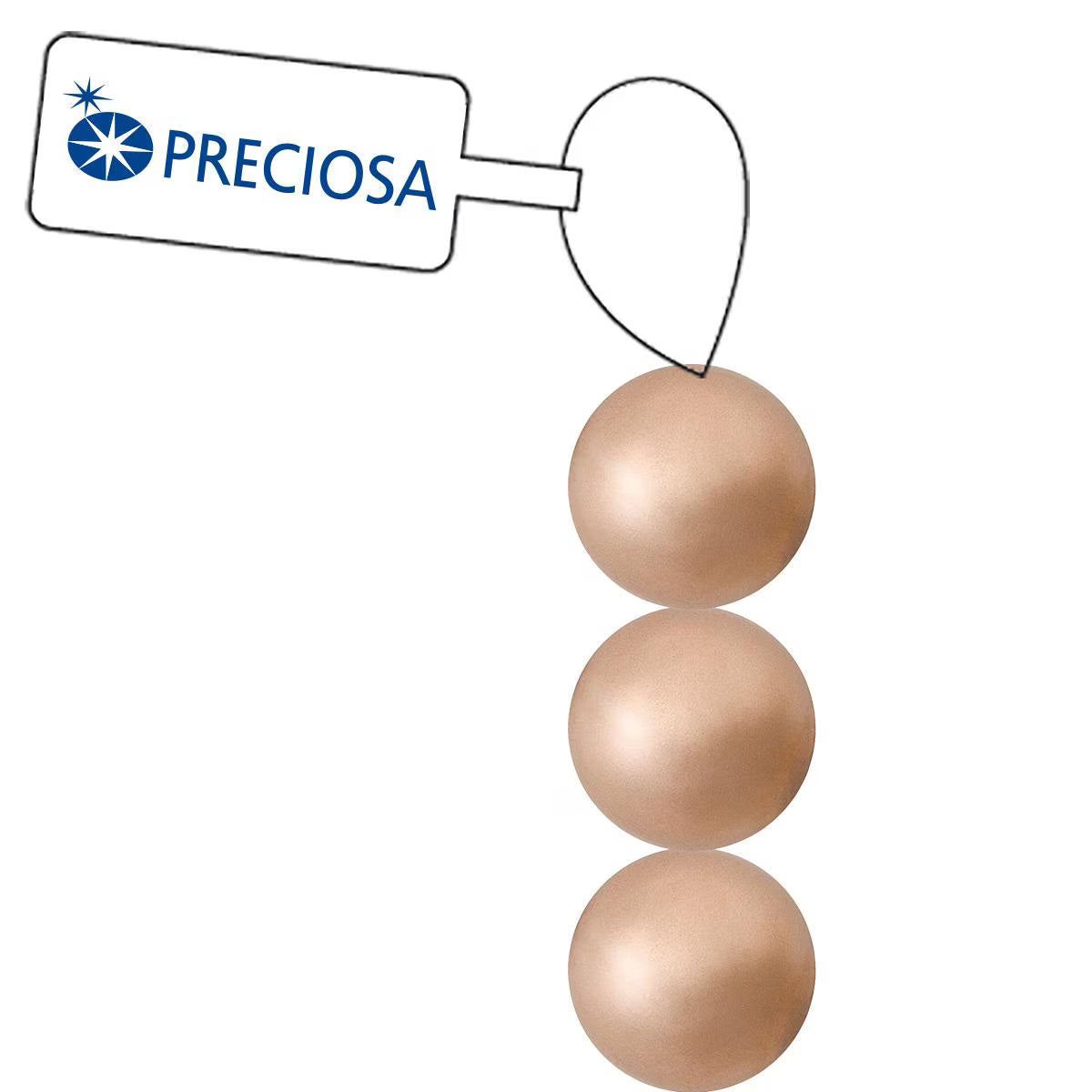 PRECIOSA 4mm Pearls - Bronze - 1 Strand - 31 pcs