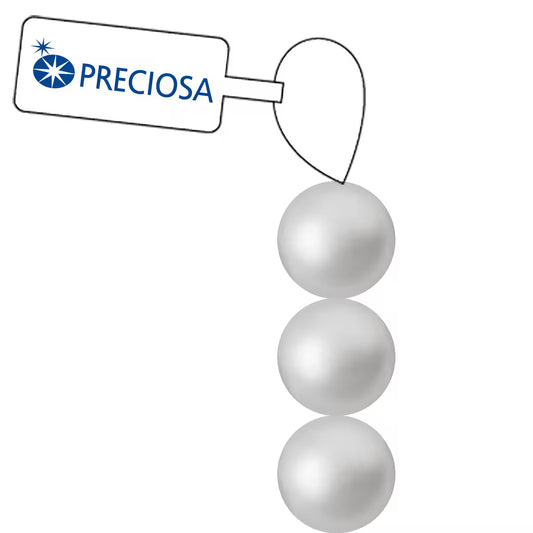 PRECIOSA 4mm Pearls - Light Grey - 1 Strand - 31 pcs