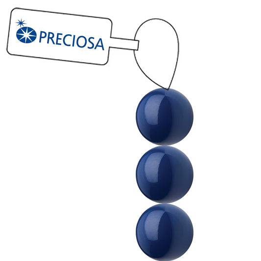 PRECIOSA 4mm Pearls - Navy Blue - 1 Strand - 31 pcs