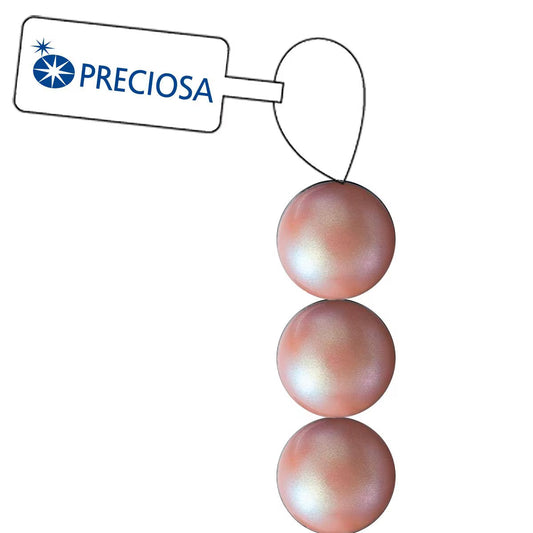 PRECIOSA 4mm Pearls - Pearlescent Pink - 1 Strand - 31 pcs