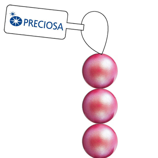 PRECIOSA 4mm Pearls - Pearlescent Red - 1 Strand - 31 pcs