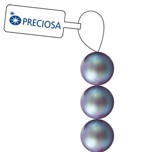 PRECIOSA 4mm Pearls - Pearlescent Violet - 1 Strand - 31 pcs
