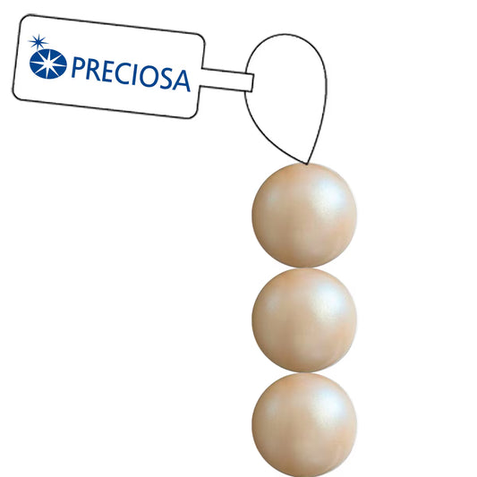 PRECIOSA 4mm Pearls - Pearlescent Yellow - 1 Strand - 31 pcs