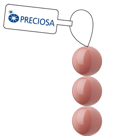 PRECIOSA 4mm Pearls - Salmon Rose - 1 Strand - 31 pcs