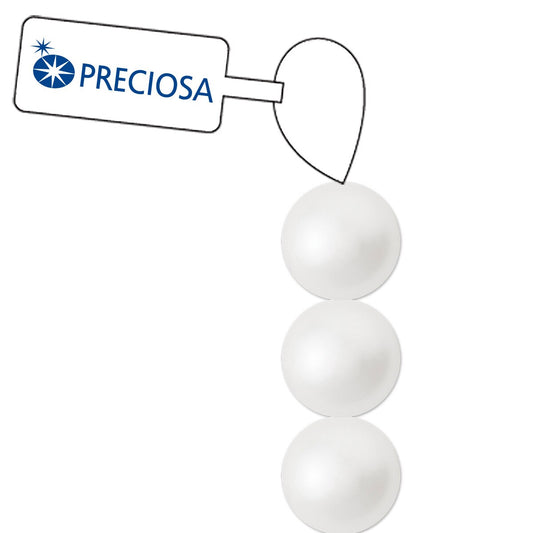 PRECIOSA 4mm Pearls - White - 1 Strand - 31 pcs