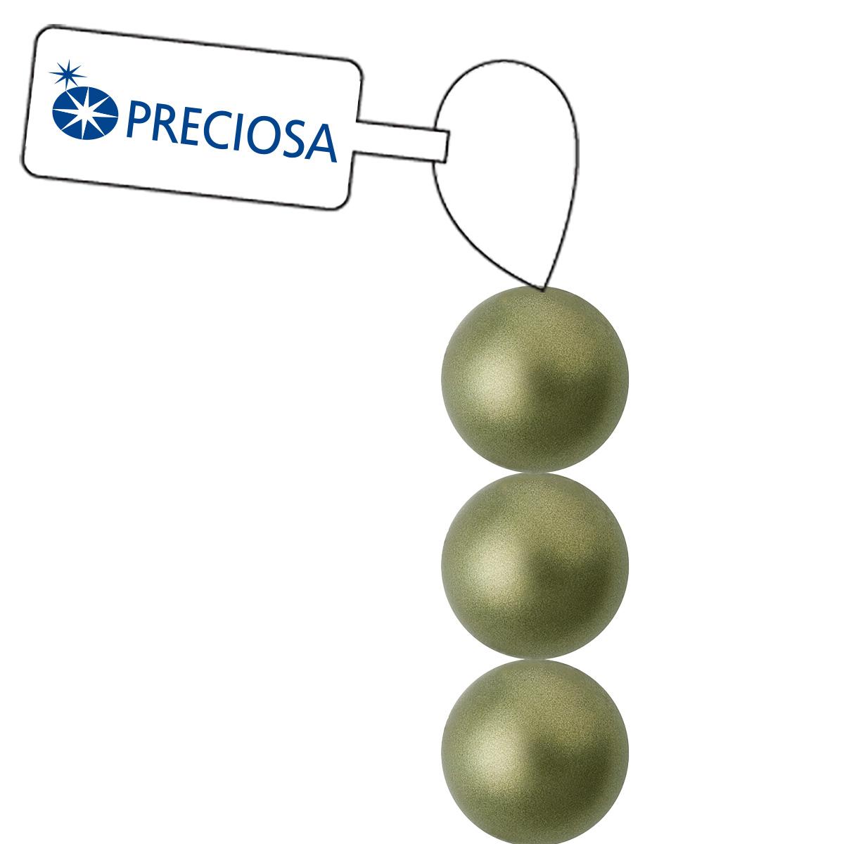PRECIOSA 4mm Pearls - Dark Green - 1 Strand - 31 pcs
