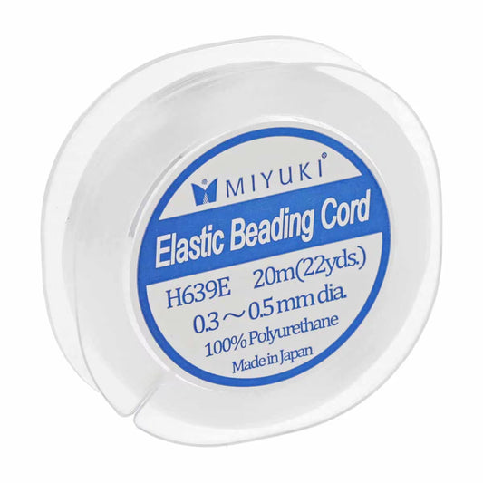 MIYUKI Elastic Beading Cord - 20m - 0.3-0.5mm - Clear