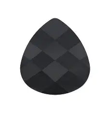 Swarovski 6012 - 15x14mm - Flat Briolette Pendant - Jet - Pack 2
