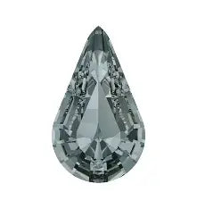 Swarovski 4300 - Pear - 10x6mm - Black Diamond - Pack 4