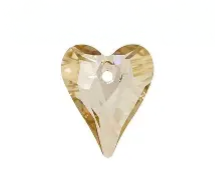 Swarovski 6240 - 17mm - Wild Heart Pendant - Golden Shadow - Pack 2