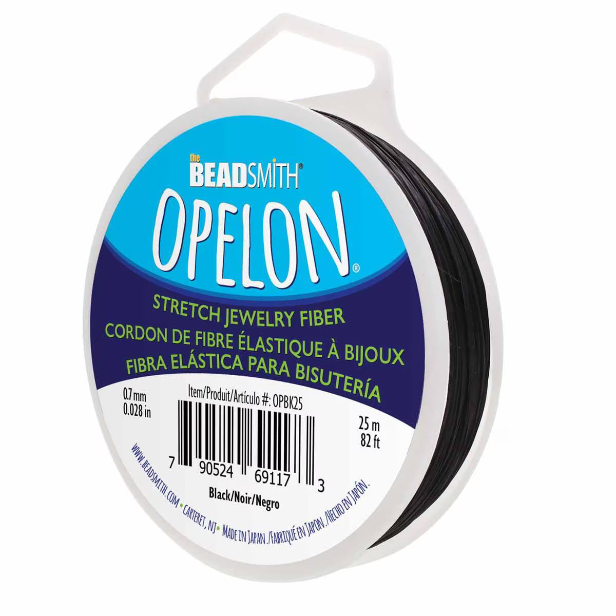 Opelon - Stretch Jewellery Fibre - Black - 25m