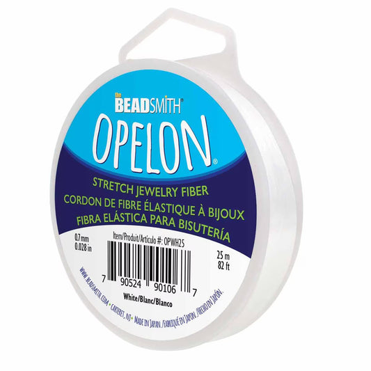 Opelon - Stretch Jewellery Fibre - White - 25m