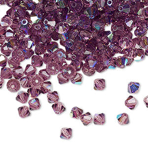 PRECIOSA 4mm Bicones - Amethyst AB - 144 pcs ( 1 gross)
