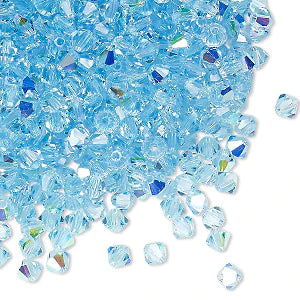 PRECIOSA 3mm Bicones - Aqua AB - 144 pcs ( 1 gross)