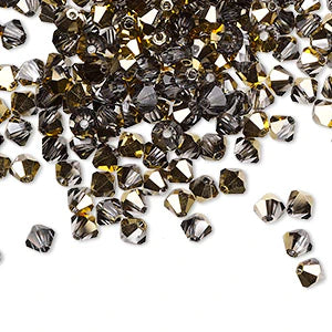 PRECIOSA 3mm Bicones - Aurum Half Coat - 144 pcs ( 1 gross)