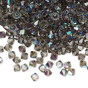 PRECIOSA 3mm Bicones - Black Diamond AB - 144 pcs ( 1 gross)
