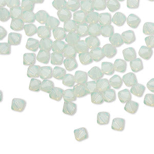 PRECIOSA 4mm Bicones - Chrysolite Opal - 144 pcs ( 1 gross)