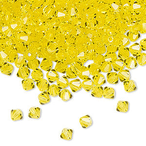 PRECIOSA 4mm Bicones - Citrine - 144 pcs ( 1 gross)