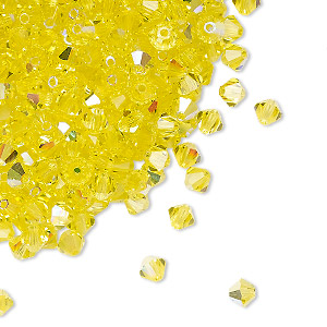 PRECIOSA 4mm Bicones - Citrine AB - 144 pcs ( 1 gross)