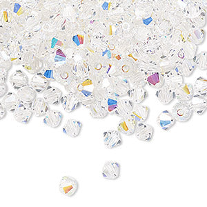 PRECIOSA 4mm Bicones - Crystal AB - 144 pcs ( 1 gross)
